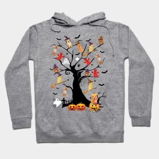 Golden Retriever Halloween Tree Pumpkin Gift Hoodie